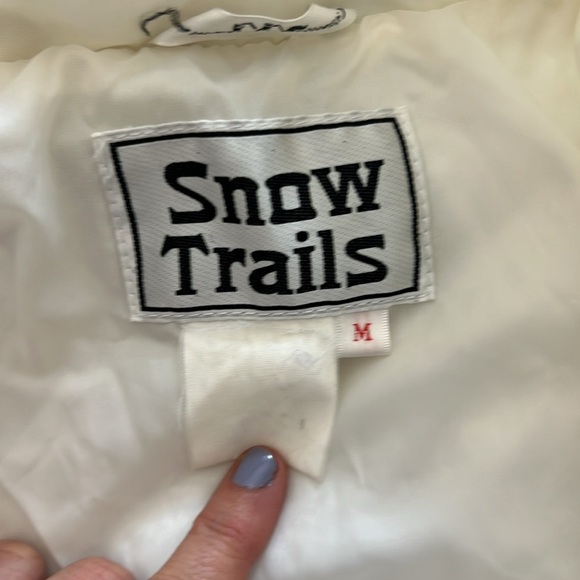 Vintage Snow Trails Medium White and Teal Ski Jacket - Picture 11 of 13